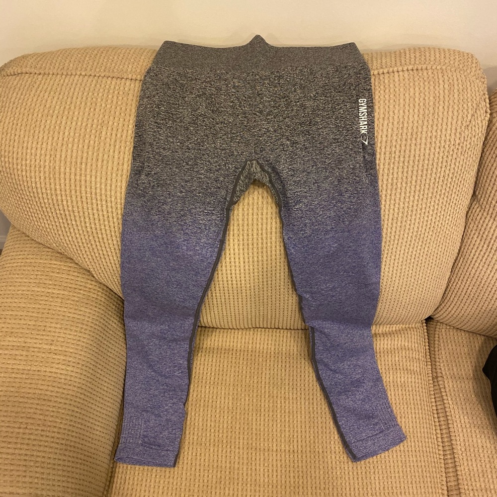 Blue and grey ombré gymshark pants size M